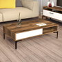 Hanah Home Istanbul Mesa de Centro Nogal y Blanco